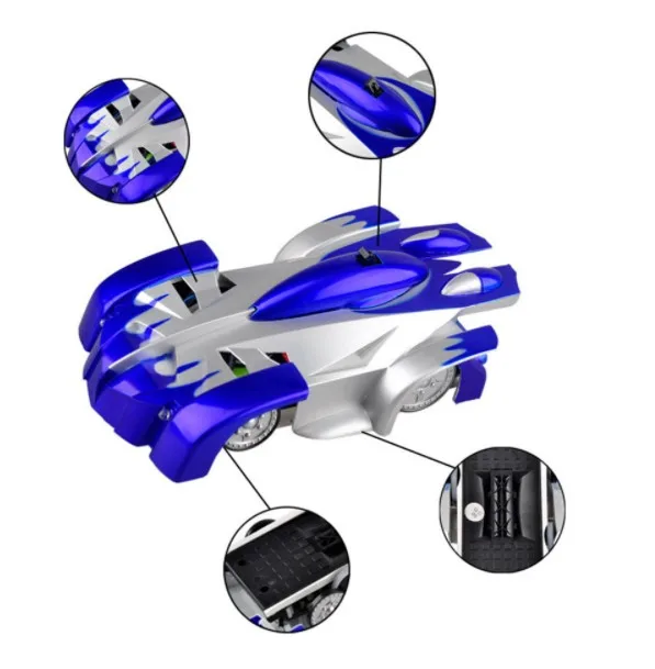 Ceny Pilot ścienny zdalnie sterowany samochód wspinający się z diodami LED 360 stopni obracanie kaskaderów zabawki antygrawitacyjne maszyna ścienna Racer dla dzieci