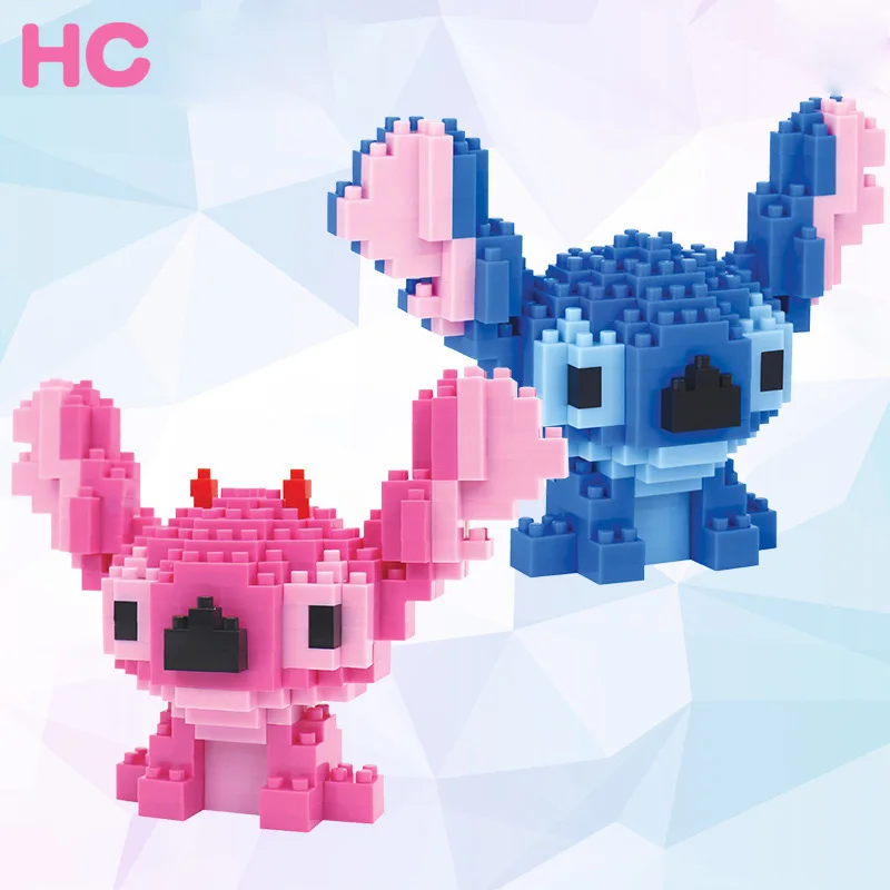 

HC Diamond Mini Small Building Blocks Bricks Puzzle Mosaic DIY Blue Pink Stitch Magic Block Educational Toys for Children 6023