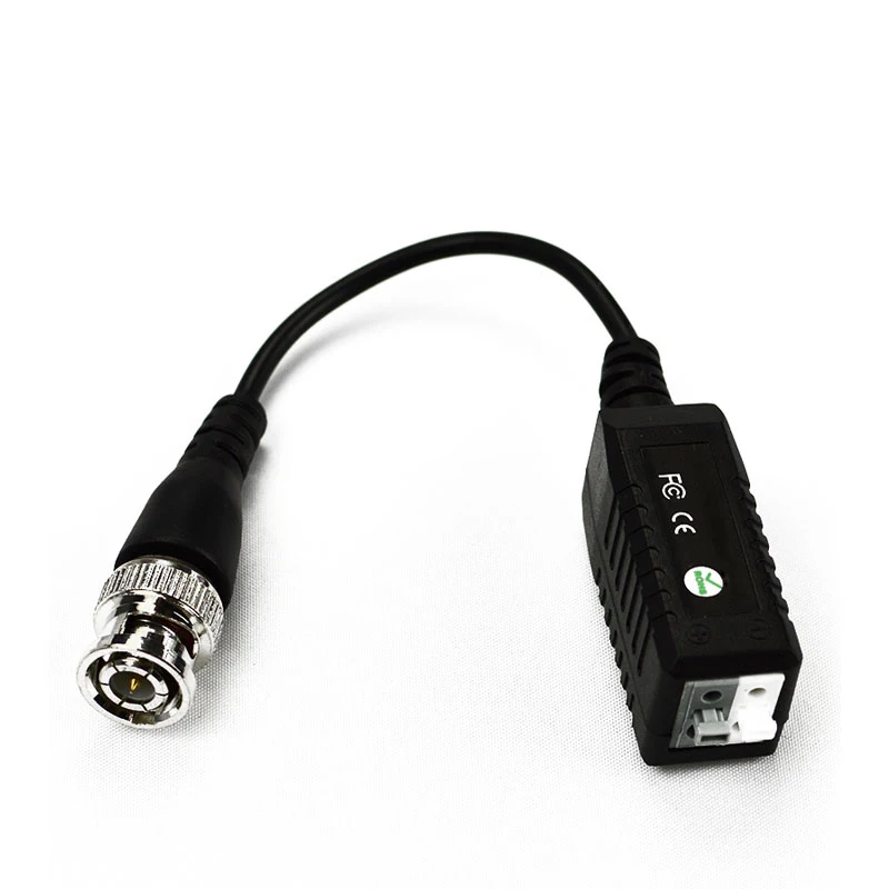 New 2pcs High Definition AHD HDCVI HDTVI BNC To UTP Cat5/5e/6 Video Balun Passive Transceivers Adapter Transmitter 300m LCC