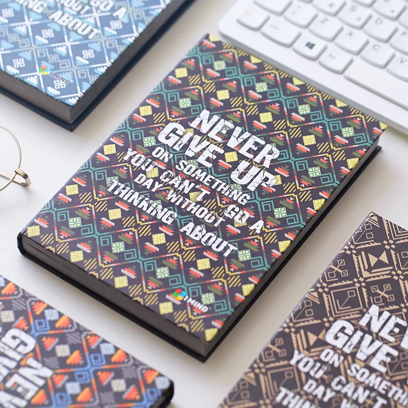 

Never Give Up" Hard Cover Vintage Retro Art Diary Beautiful Notebook Journal Office Supply Stationery Gift