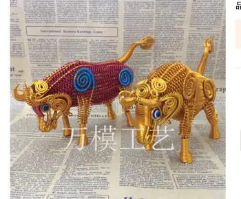 

Cattle handmade aluminum wire DIY aluminum silk cattle handicraft Home Ornament Collection statue home decoration