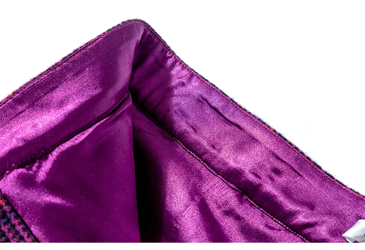 Фиолетовые клетчатые расклешенные брюки осень-зима г. Новые тонкие шерстяные ботинки с высокой талией женские широкие брюки