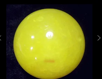 

SHUN Luminous ball glowing pearl natural fluorite yellow hair green diameter 8cm