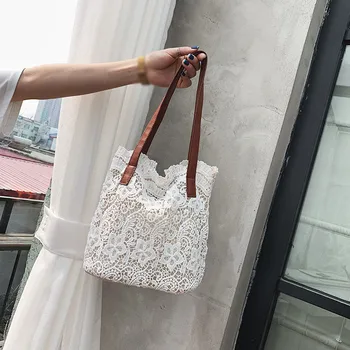

&35 Fashion Handbag Shoulder Bag Lady Literary Lace Hollow Versatile Handbag Shoulder Bag + Clutch Purses And Handbags