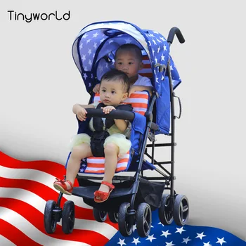 

LEYBOLD twin baby stroller double stroller portable folding twin baby cart can sit and lie 4 colors