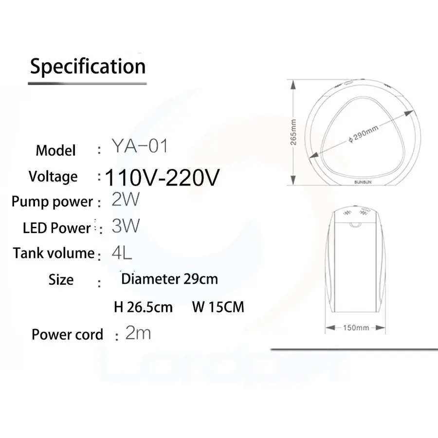 4L 6L Ecology Fish Tank Integration Filter LED Light System Mini Nano Tank Office Desktop Aquarium 110V-240V