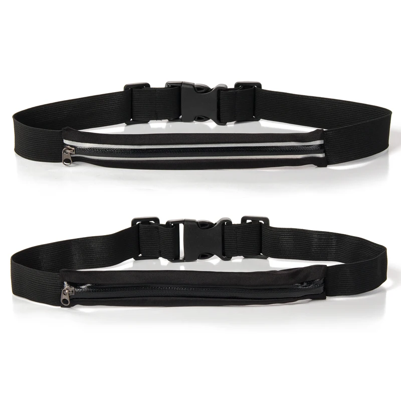

EGECD 2019 Waist Pack Men Women Fashion Double Pocket Waterproof Phone Belt Nylon Casual Small Bag For Traveling Running Sport