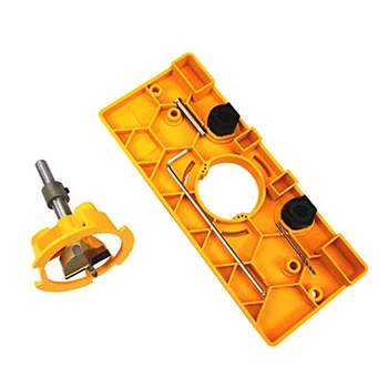 

35Mm Concealed Hinge Jig Boring Hole Drill Guide +Cutter Bit Set +F Clip for Kreg System