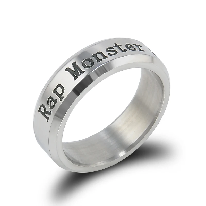 

1 Pcs Sell Boys BTS Album Ring Rap Monster Jimin Jin Suga V J-Hope Jung Kook Jewelry Rings Accessories lovers' Ring