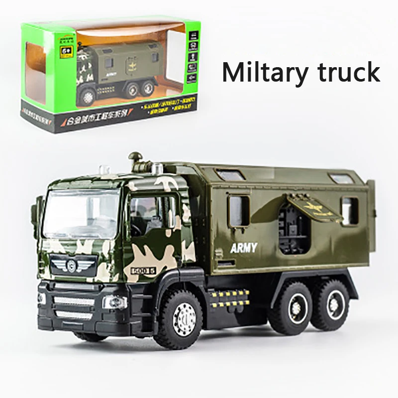 

KIDAMI 1:50 Engineering vehicle Alloy Pull Back giet druckDiecast Car Model Toy with sound light Gift toys for children