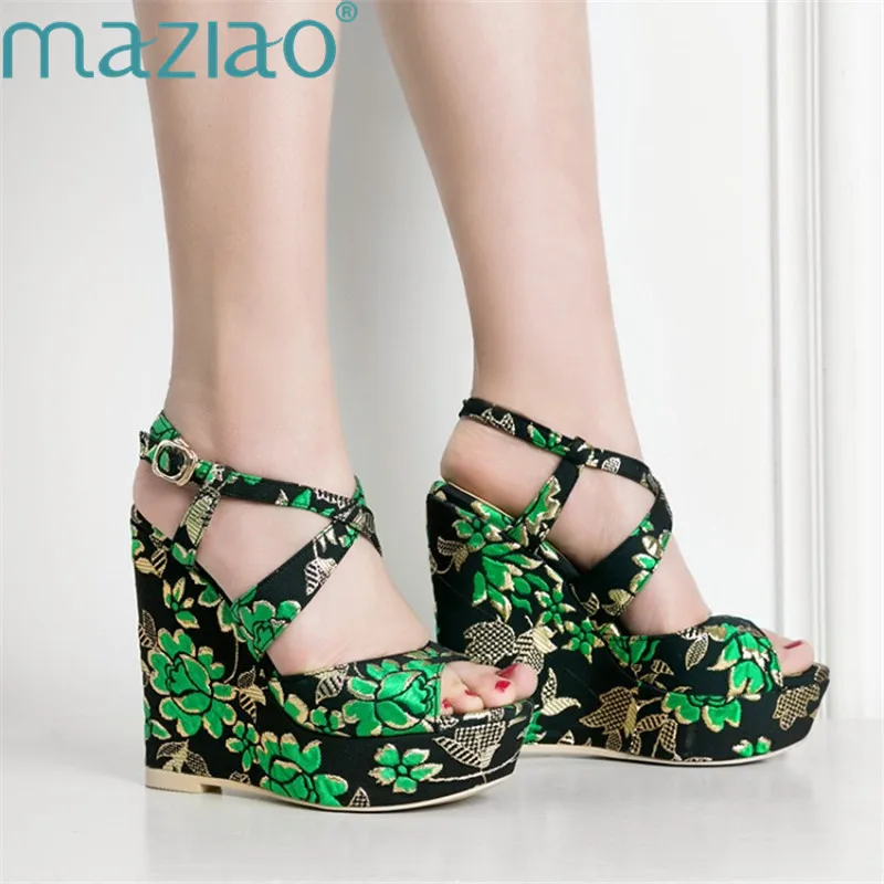 

Sandals Cross Straps Shallow Mouth Fish Mouth Open Toe Rubber Wedge Heel Sexy Sandals Women 2019 Summer MAZIAO