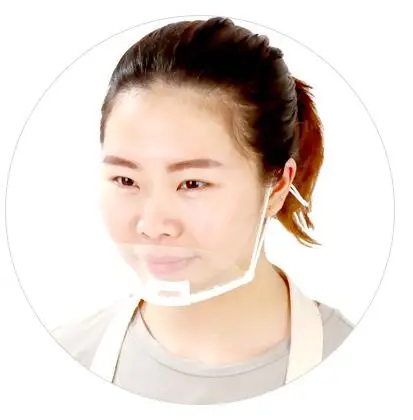 

12pcs/set Transparent Masks Anti-Fog Catering Plastic face Mask Hotel kitchen restaurant Catering Services Anti-Dust Masks