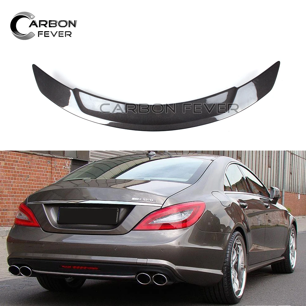 

RT CF Spoilers For Mercedez CLS W218 Rear Trunk Spoiler Carbon Fiber 2012-2018 CLS280 CLS300 CLS350 CLS500 CLS550 Tail Wing