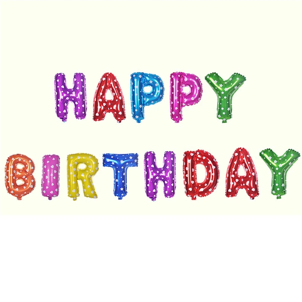 Happy Birthday Letter Shaped Ballons Decoration Air Balloon Foil Inflatable Party Balloons Children