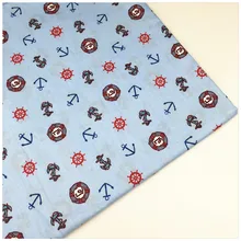 Syunss, синий сзади морской якорь напечатанный хлопок ткань Швейные Детские игрушки постельные принадлежности стеганая ткань ремесло Tecido DIY Tissu лоскутное Telas