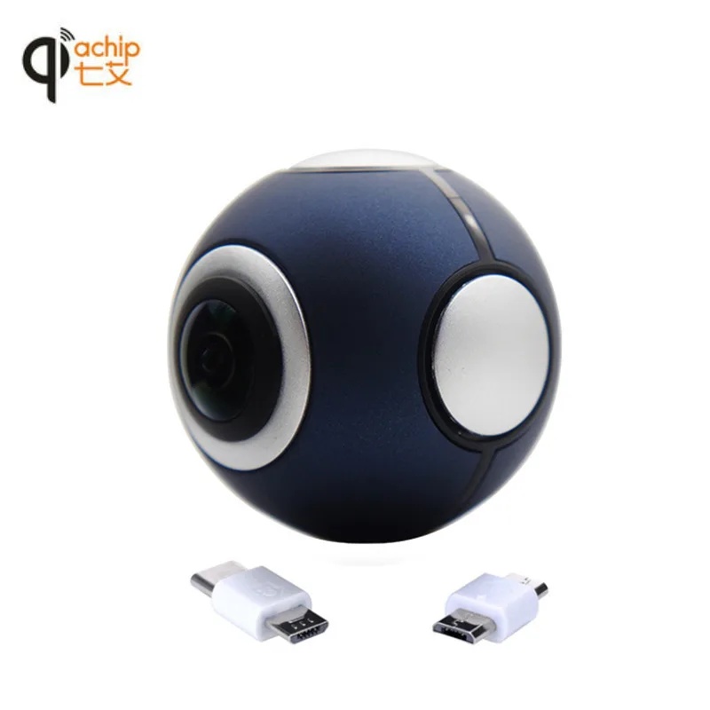 720 360 Degree Panoramic Camera VR Camera HD Video Dual Wide Angle Lens Real Time Seamless Stitching for Android Smartphone