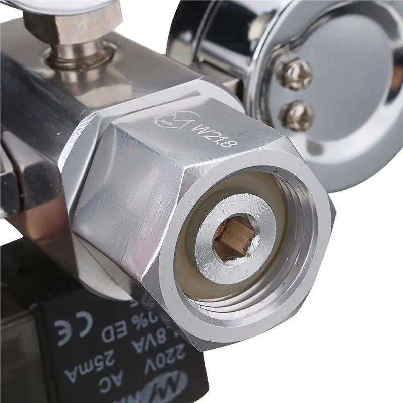 Fish Tank Aquarium Dual CO2 Control 220V CO2 Regulator Magnetic Solenoid Check Valve Aquarium Bubble Counter W21.8 Pet Supplies (4)