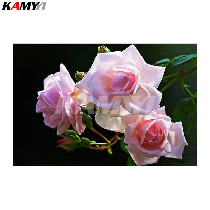 2018 new flowers 5D DIY Diamond painting Cross stitch Full Square Diamond embroidery full Round Diamond mosaic Home decor-11_