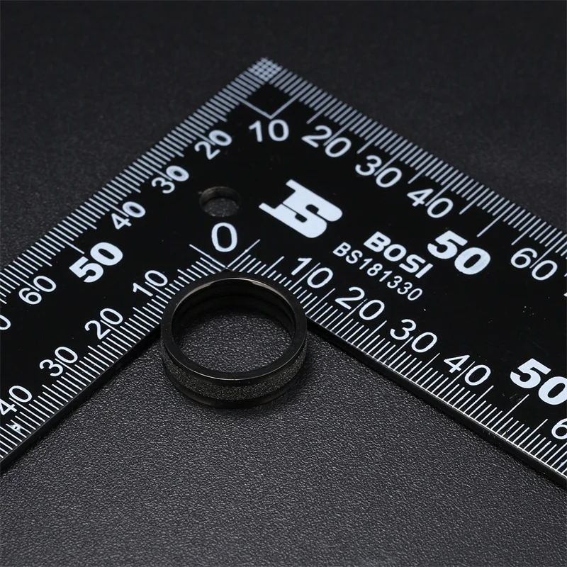 AZIZ BEKKAOUI Black Couple Rings Cool Engrave Name Matte Rings For Women Men Stainless Steel Classic Engagement Wedding Bands