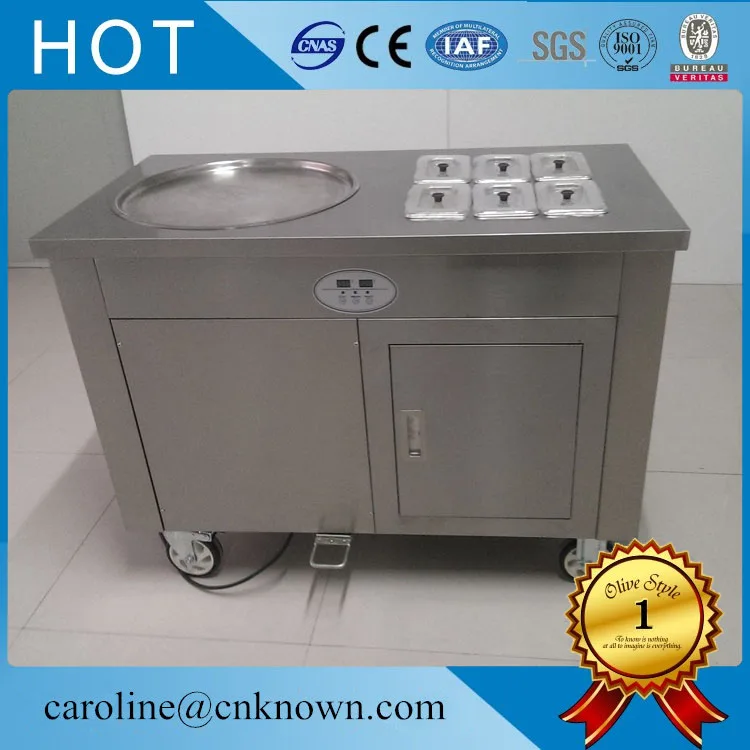 

110V/220V customized fry ice cream roll machine for sale, fried ice cream roll machine for commercial