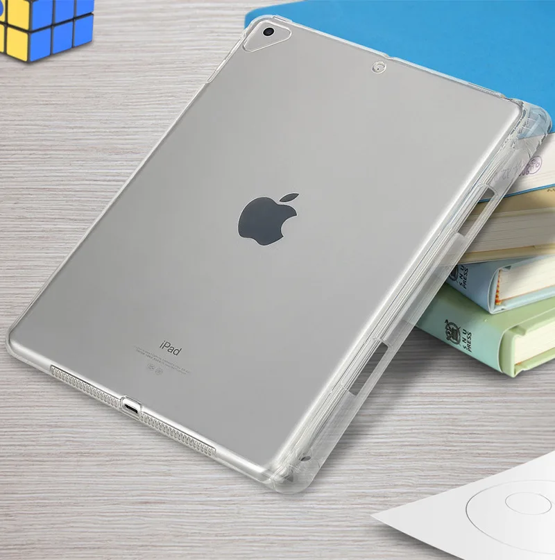 Tablet Case For New iPad Pro 12.9 Clear Crystal Transparent Soft TPU With Pen Holder Case For iPad Pro 12.9 inch 2018 Back Cover (3)