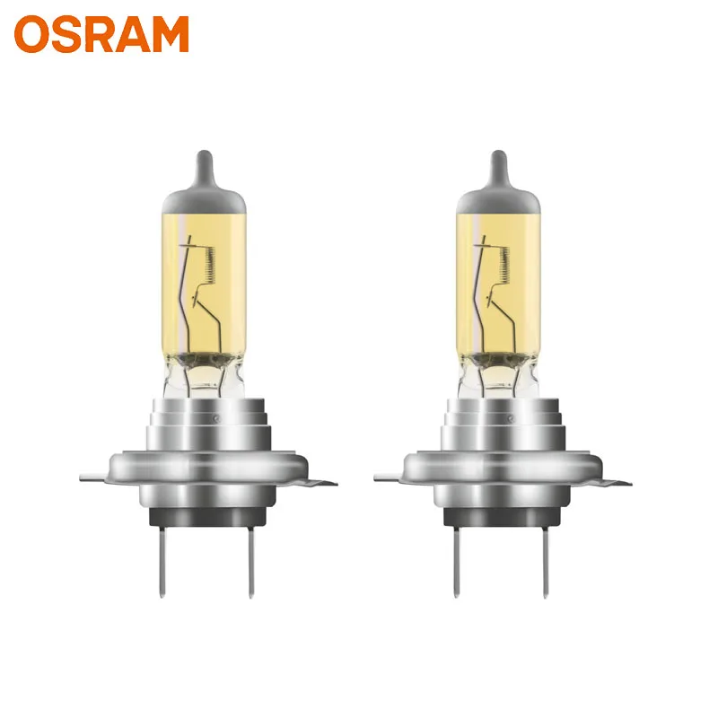 OSRAM противотуманный выключатель H7 12 В 55 Вт 2600 к желтый цвет Авто головной светильник лампы Hi/lo луч+ 60% светильник+ 200% желтый 62210FBR(двойной