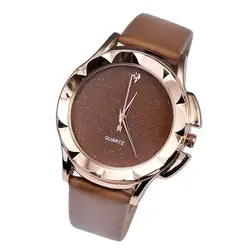 Лидер продаж Saat часы Для женщин модный бренд платье женские часы кожаный нержавеющей Для женщин Сталь аналоговые Роскошные наручные часы