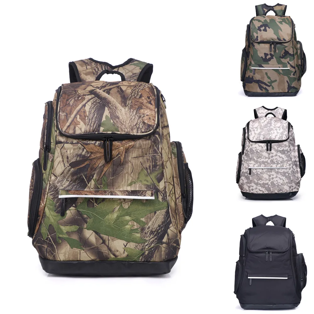 

Backpacks With Reflective & Stripe Shoe Pocket Bag For Men WomenTravel Laptop Bags Large Capacity Bagpack Camouflage Backpack
