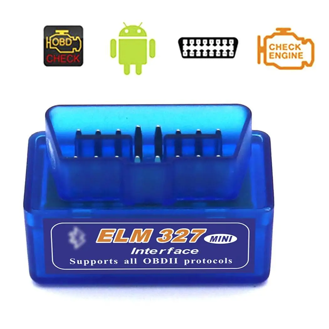 

Mini Bluetooth Car OBDII Diagnostic Auto It supports all OBD-II protocols. Scanner Tool ELM 327 V2.1 for Andriod