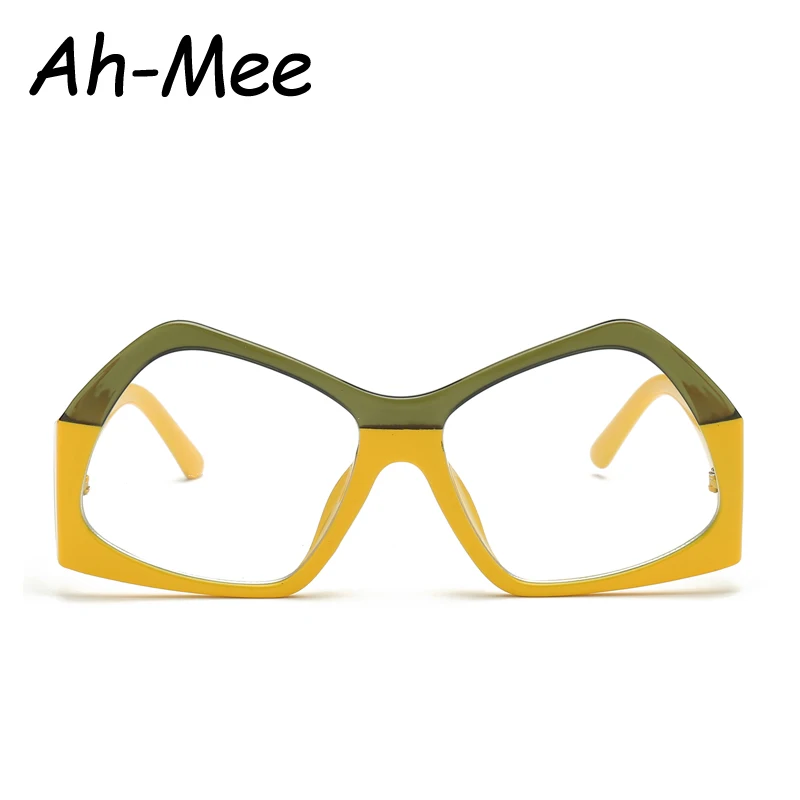 

Vintage Polygon Women Sunglasses 2019 Brand Designer Oversize Retro Wrap Clear Lens Trending Styles Sun Glasses Men UV400 Shades