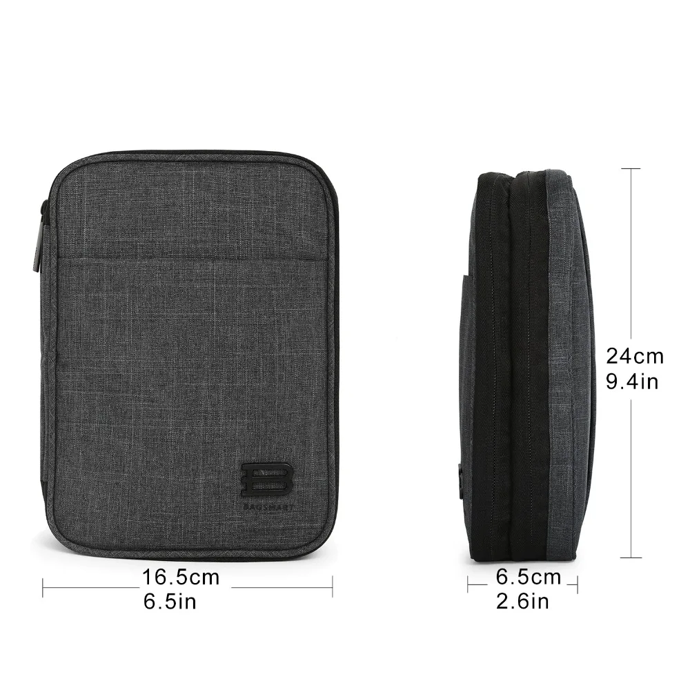 BAGSMART Electronic Accessories Travel Bag Nylon Organizer For SD Card USB Cable Kindle iPad Charger Portable Accessories Bag