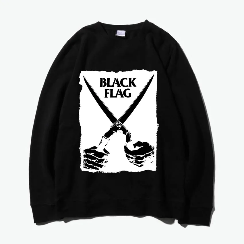 

black flag every thing went black patchwork design o neck sweatshirt