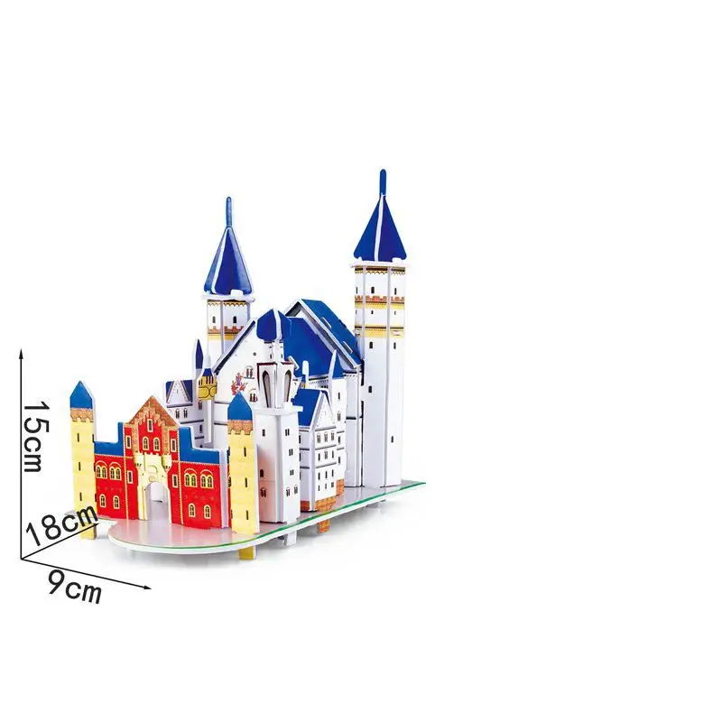 DIY 3d Puzzle Paper Dimensional Model Assembled Learning Educational Kids Toys 