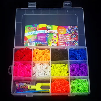 LST 1500pcs Rubber Bands Loom DIY Handmade Weaving Lacing