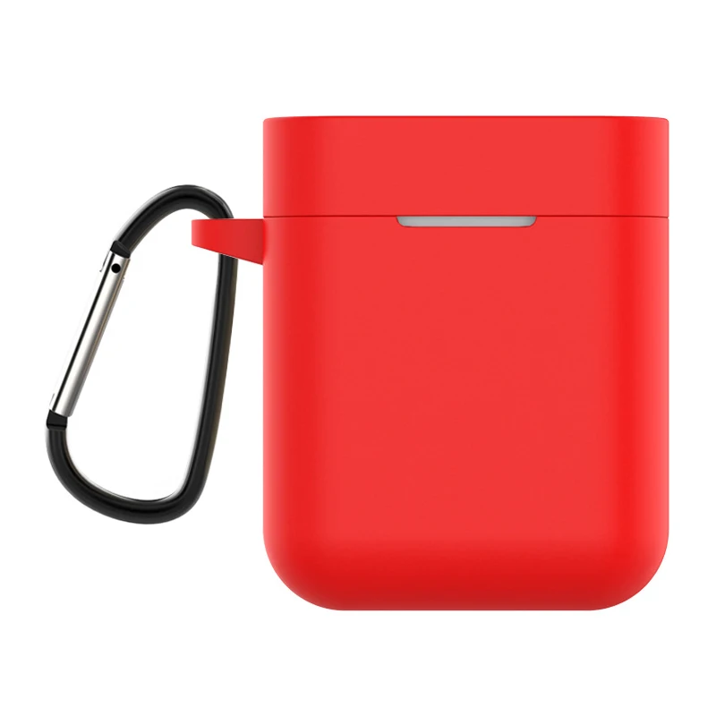 Подходит для Xiaomi Air, беспроводная bluetooth-гарнитура, чехол для наушников с защитой от падения, коробка для хранения пыли с подвесной пряжкой - Цвет: Красный