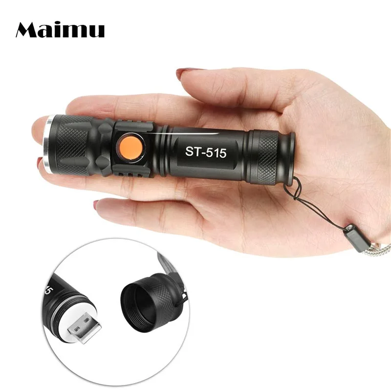 Maimu 3 режима XML T6 3800LM встроенный 18650 USB Перезаряжаемые фонарик Портативный Фонари