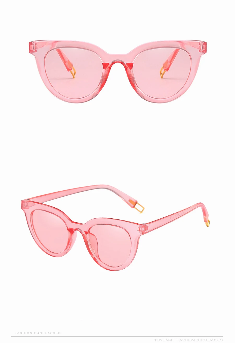 TOYEARN новые модные корейские брендовые дизайнерские Винтажные Солнцезащитные очки кошачий глаз женские прозрачные солнцезащитные очки для женщин oculos de sol