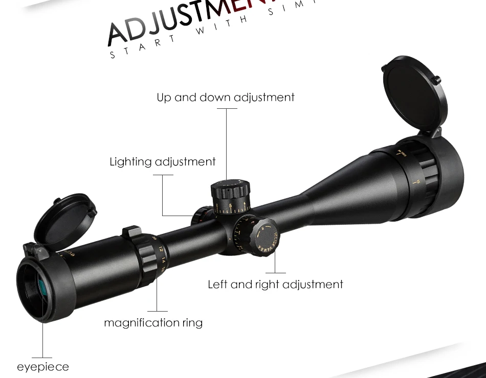 LEAPERS 4-16X50 Riflescope тактический оптический прицел красный зеленый синий точечный прицел с подсветкой для охоты