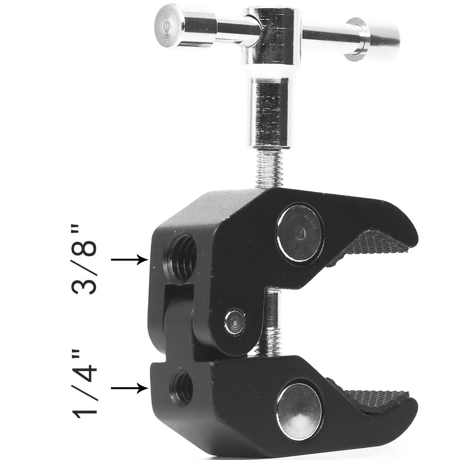 TTKK Super Clamp с резьбой 1/4inch-20 и 3/8inch-16 для камер, фонарей, зонтов, крючков, полок, листового стекла, перекладин