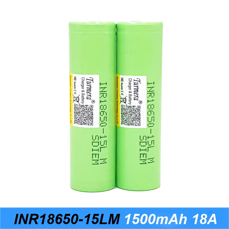 Батарея 18650 INR18650-15LM батарея 1500 мА/ч, 18A для на батареях шуруповёрт инструменты и электронной сигареты батареи 18650 s2