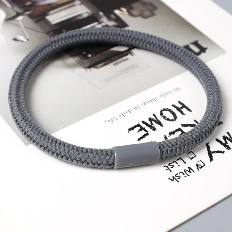 1PC Hair Rope For Girls Beaded Hair Band Ponytail Color Black Rubber Band Hair Ring Hair Rope High Elasticity G0409