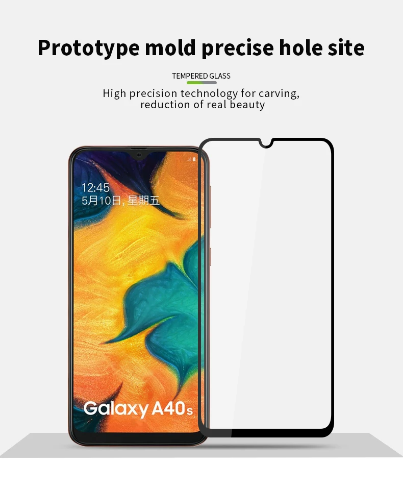 MOFI 9 H полное покрытие из закаленного стекла Защитная пленка для экрана для samsung Galaxy A40s закаленное стекло