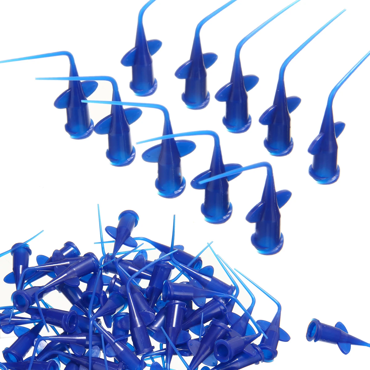 50 Pieces Dental Irrigation Tips Disposable Syringe Tips Blue Dental Disposable Syringe Tip Dental Irrigation Tips For Dentist