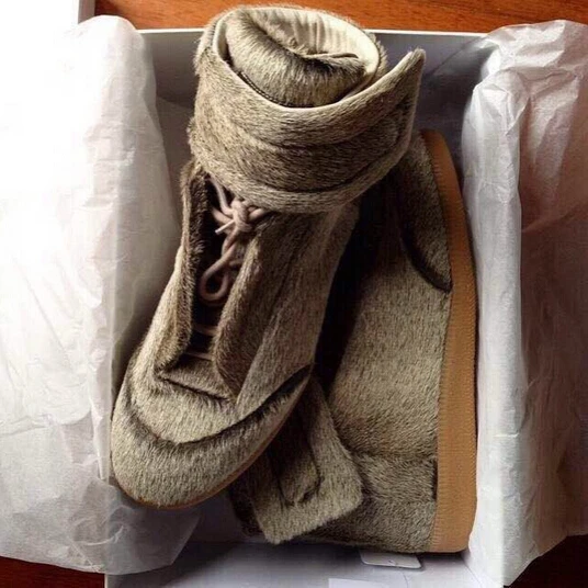 maison margiela fur boots