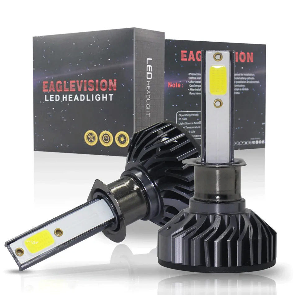 Hiyork 2Pcs Car Headlight H4 LED H7 Led 72W 8000LM H1 H11 H8 H9 HB3 HB4 9005 9006 Lamps Auto Headlamp 6000K EV8 Bulbs Fog Lights