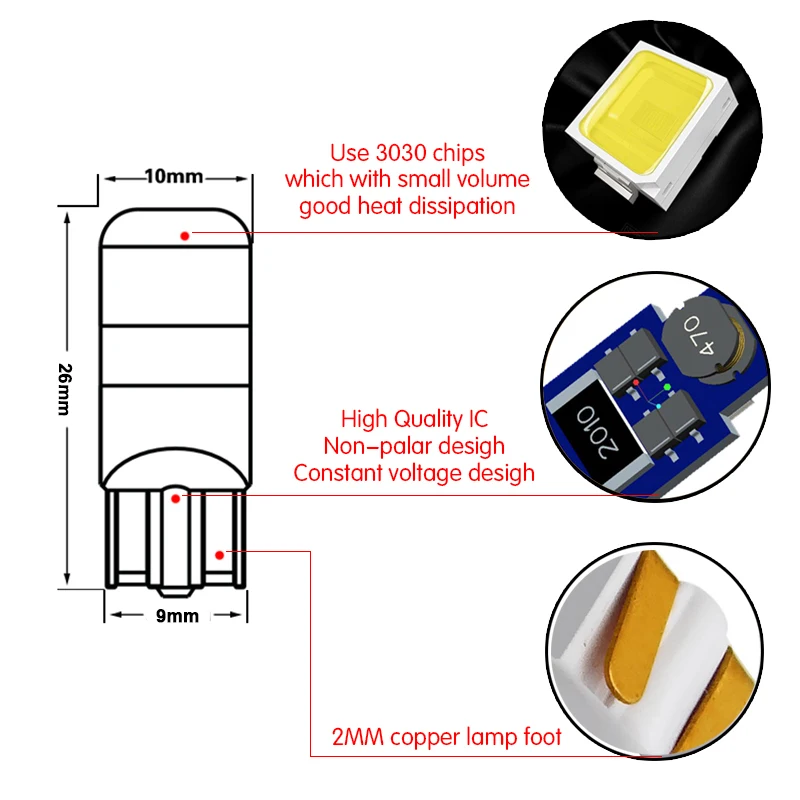 2 шт. T10 светодиодный W5W 3030SMD безошибочный светильник для бровей светильник для век для Skoda Octavia A5 A7 2 Fabia Rapid Superb Yeti