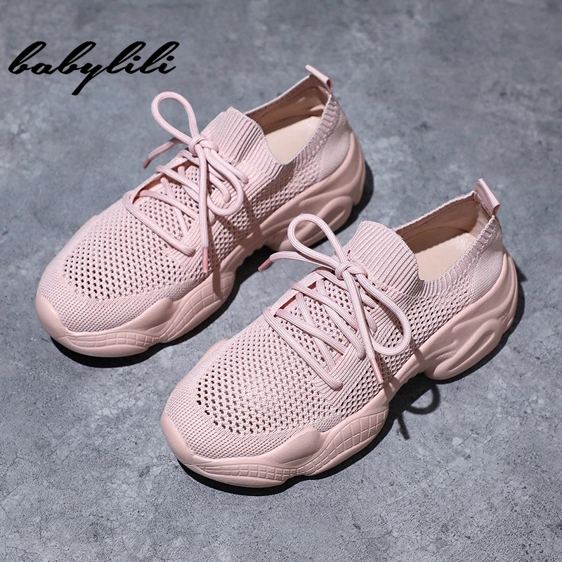 Günstige Mode Turnschuhe Frauen Schuhe Neue Turnschuhe für Frauen 2019 Plattform Schuhe Frauen Wohnungen Weibliche Chunky Turnschuhe Korb Femme Schuhe