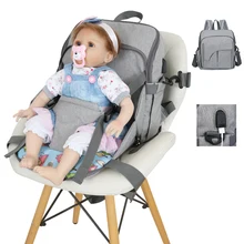 Фиксированное кресло, модная сумка для подгузников для мам и мам, рюкзак, usb, водонепроницаемая сумка для подгузников, сумки для мам, детских колясок, Органайзер