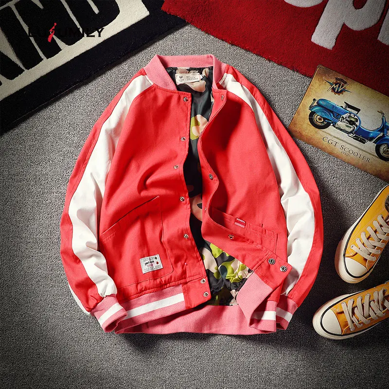 

Lusumily Patchwork Loose Bomber Jacket Coat Women Long Sleeve Drawstring tie Outerwear Casual Casaco Femme Baseball Jackets