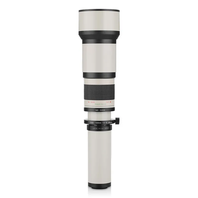 US $191.45 Lightdow 6501300 F80F16 Super Telephoto Manual Zoom LensT2 Adapter Ring For Canon Nikon Sony Pentax DSLR Cameras